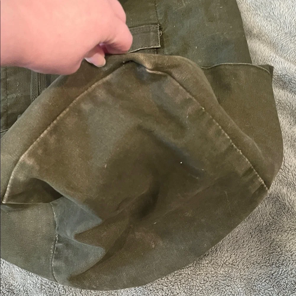 Vintage Military Olive Drab Canvas Bag
